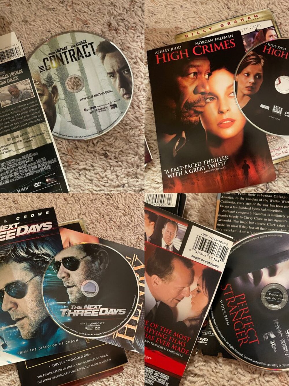 4 Thriller Movies: The Contract, The Next Three Days, High Crimes, Perfect Stran